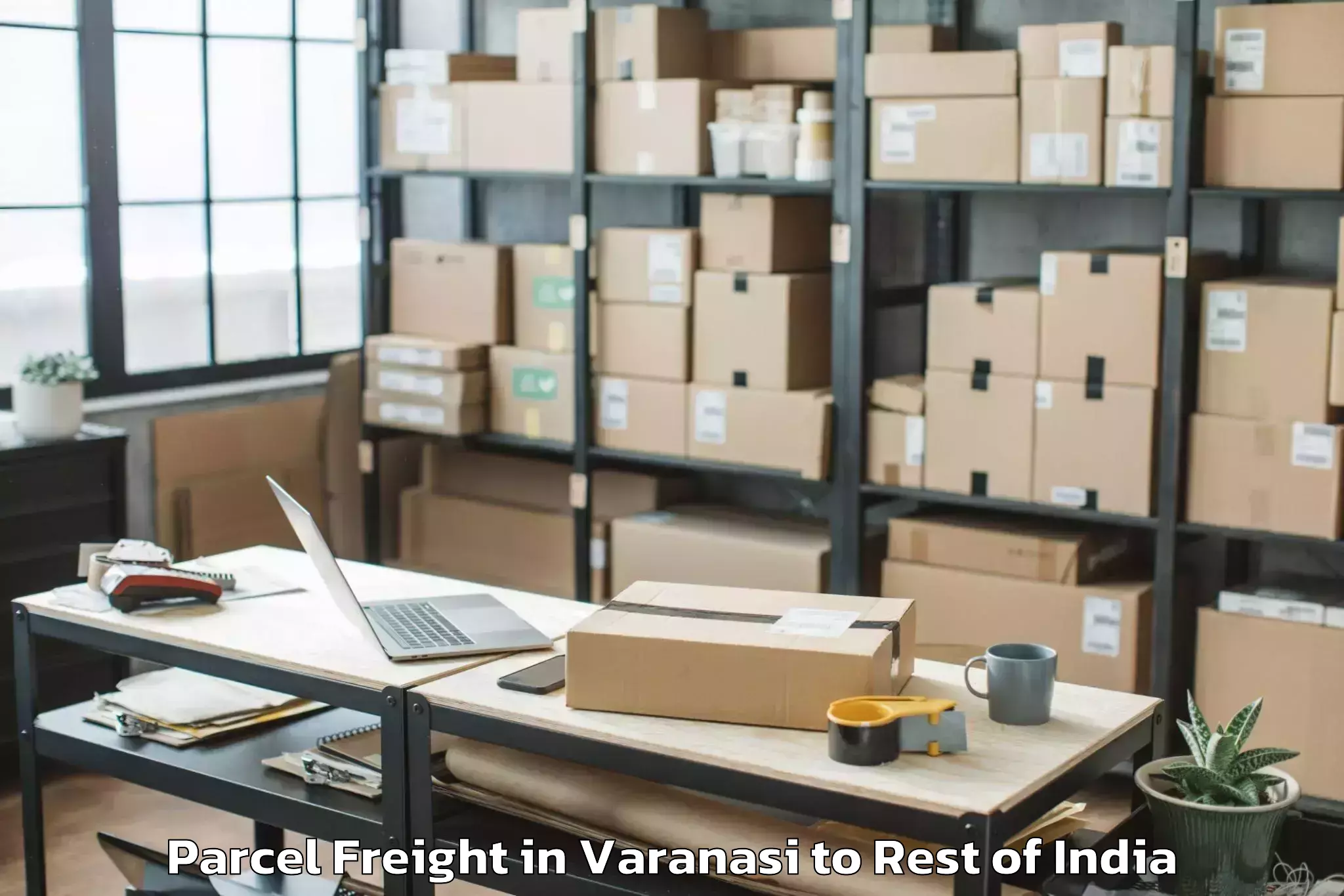 Top Varanasi to Rehta Parcel Freight Available